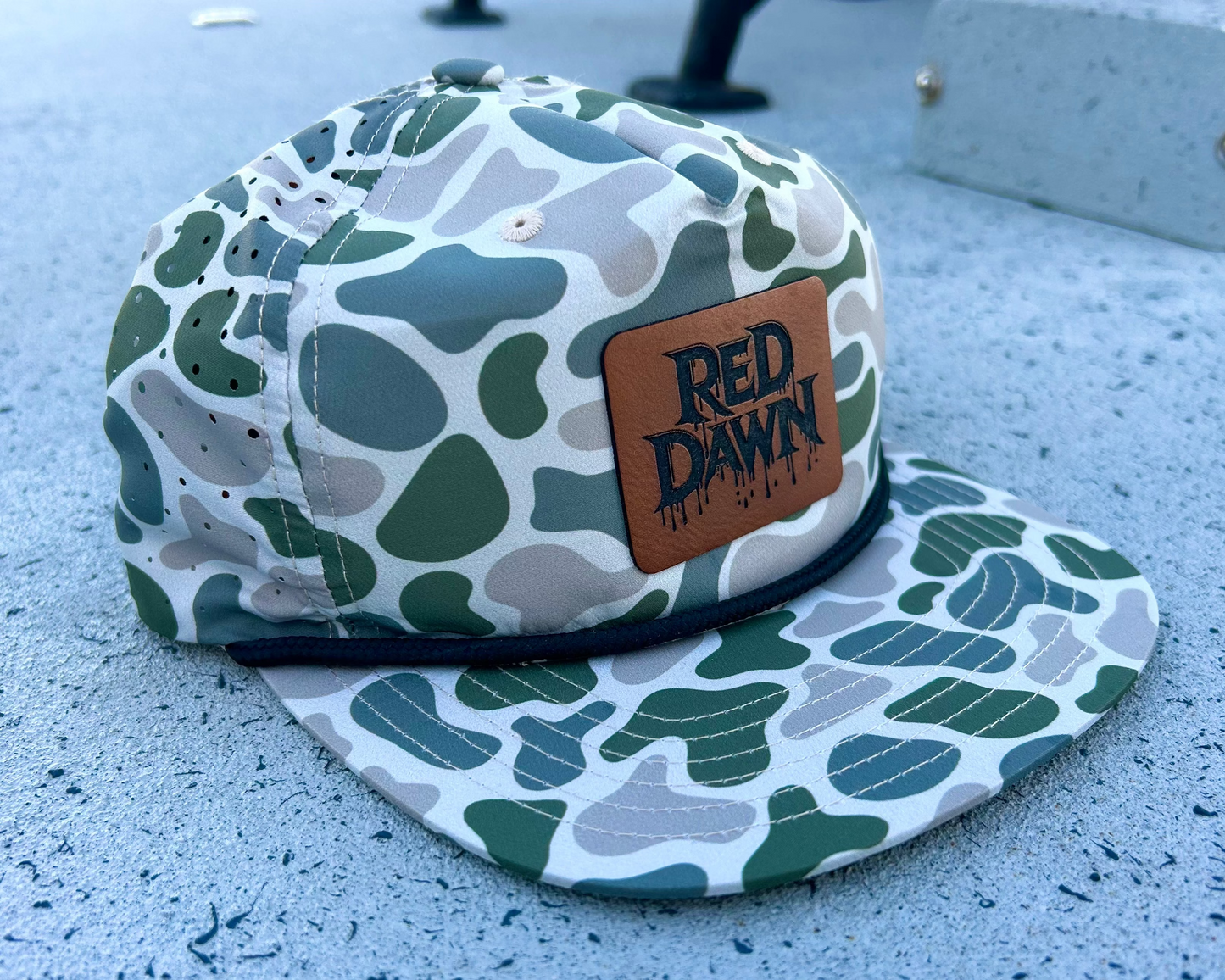 Perforated Ultralight Fishing Hat - Saltwater Camo